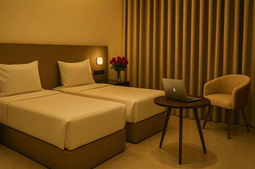 Ένα ή περισσότερα κρεβάτια σε δωμάτιο στο Viaje Hotel Downtown Cairo