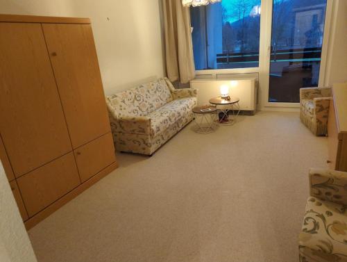 Posezení v ubytování Oase der Entspannung direkt an Flussnähe