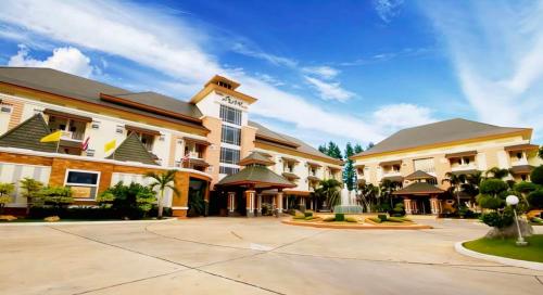 a rendering of a building with a courtyard at โรงแรมสบายโฮเทล โคราช in Nakhon Ratchasima