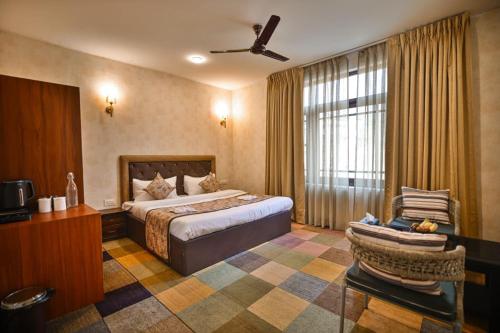 Ένα ή περισσότερα κρεβάτια σε δωμάτιο στο New green meadows