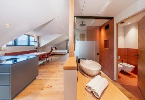 Phòng tắm tại Kandlerhof