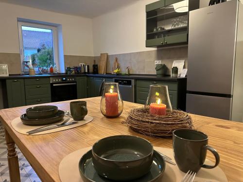 Kuchyň nebo kuchyňský kout v ubytování Maison de Chasse Karlsbrunn