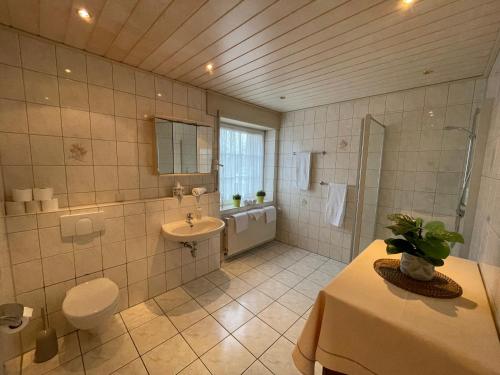 Ένα μπάνιο στο Landhaus Holthausen