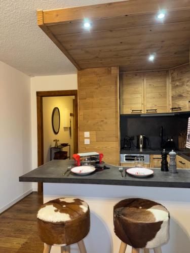 Een keuken of kitchenette bij LiHam Alpine Suite