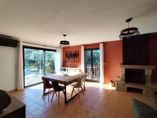 Posezení v ubytování Gîte des Chênes