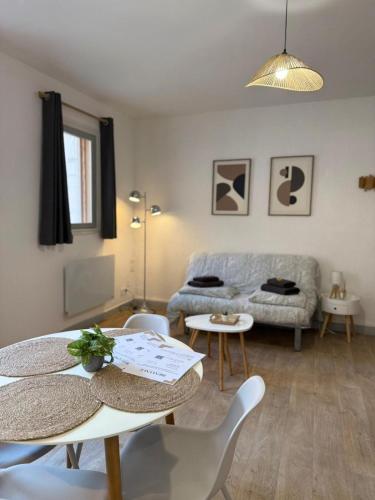 Et opholdsområde på Studio au cœur de Lourdes