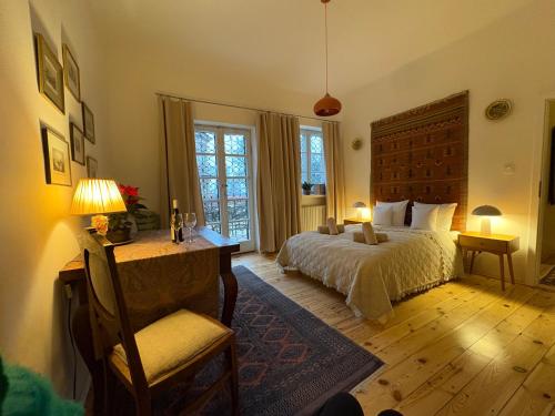 Ένα ή περισσότερα κρεβάτια σε δωμάτιο στο Apartament przy księgarni