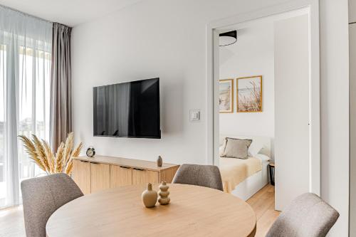 Et tv og/eller underholdning på Cortaderia Haven - SPA & Parking