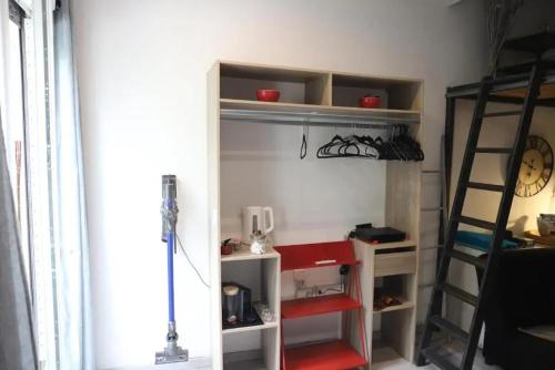 Кровать или кровати в номере Studio moderne à Nice, 30 m² avec terrasse