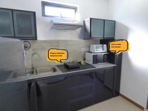 O bucătărie sau chicinetă la La Nuit Etoilee,Pack Option Séjour,Navette,voiture