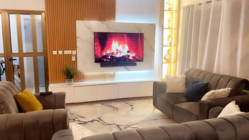 Posezení v ubytování 4Zi Apartment 5 Min Flughafen, 10 Min Strand in Lomé