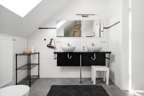 Koupelna v ubytování Alte Pastorei Wiefels