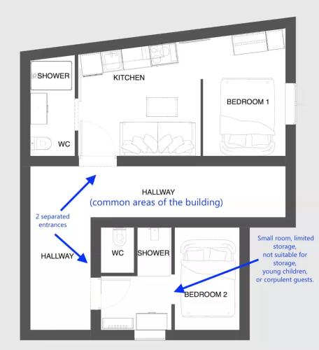 Two suites with AC in the heart of Old Nice, each with its own entrance