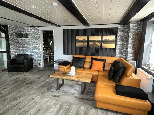 Χώρος καθιστικού στο Ferienhaus am Bunderhammrich 25184