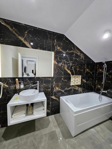 Koupelna v ubytování Pensiunea ART