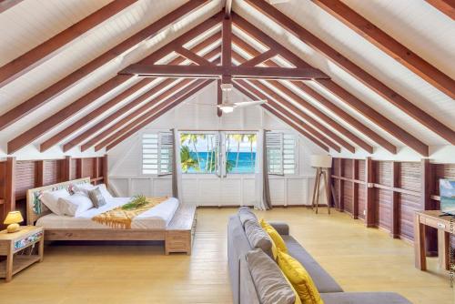 Ένα ή περισσότερα κρεβάτια σε δωμάτιο στο App 3 chambres en Duplex - Bord de plage