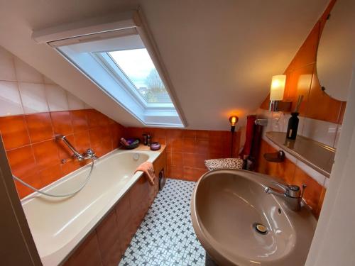 Koupelna v ubytování Burgblick Stube