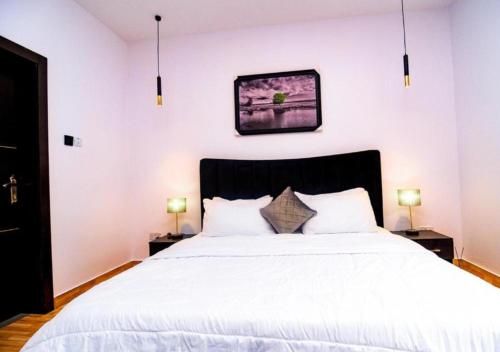 Ένα ή περισσότερα κρεβάτια σε δωμάτιο στο Plush Homes