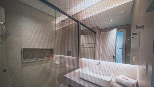 Et badeværelse på Porto 2 Life Resort - Apartamento para 4 pessoas