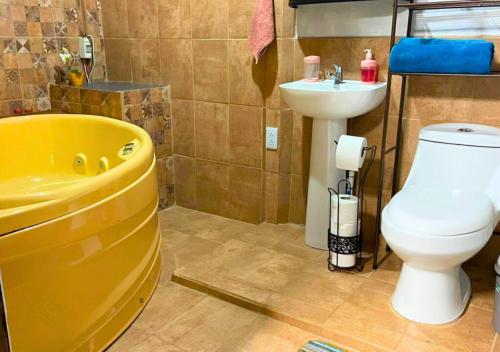 Koupelna v ubytování Peace of the forest