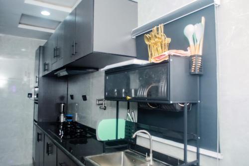 Kuchyň nebo kuchyňský kout v ubytování Gpark Luxury Homes And Apartments