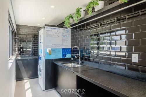 Koupelna v ubytování Estúdios Modernos e Completos em Blumenau - ELN