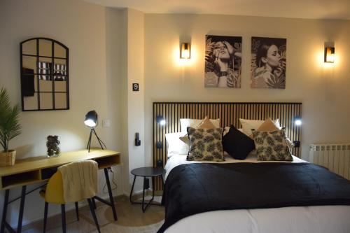 Ένα ή περισσότερα κρεβάτια σε δωμάτιο στο Alojamiento El Rincón de Rosa