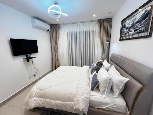 Postel nebo postele na pokoji v ubytování The Bantree VVIP