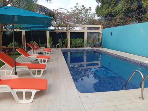 Bazén v ubytování LA Maison Sur Le Fleuve nebo v jeho okolí