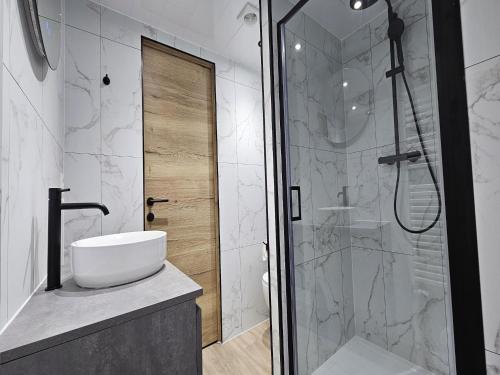 Koupelna v ubytování Fenced Country Chalet in Durbuy