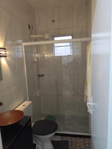 Phòng tắm tại Casa dos pássaros