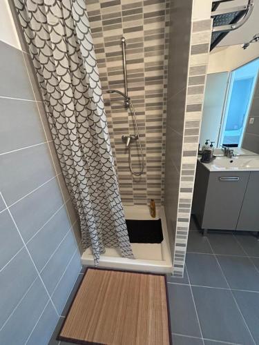 Ванная комната в Maison fleur