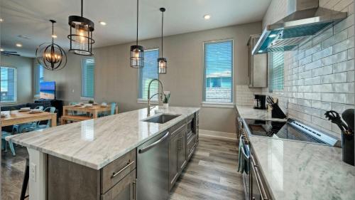 a kitchen with a sink and a counter top at La Concha Blvd 31 - in Padre Island