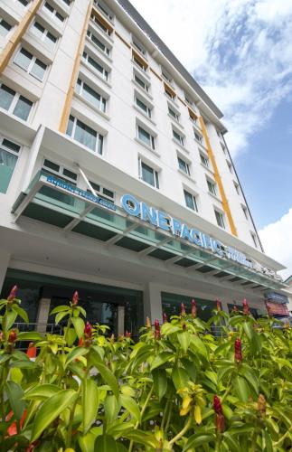 a view of the entrance of a hotel at One Pacific Hotel and Serviced Apartments in George Town