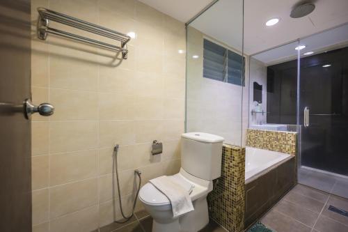 Et badeværelse på Marina Island Lumut Homestay