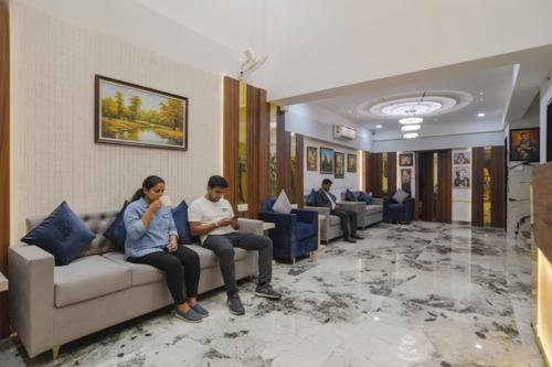 Posezení v ubytování FabHotel Elite Residency