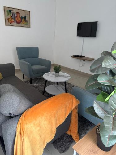 TV a/nebo společenská místnost v ubytování khayelihle guest house