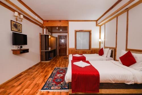 Una cama o camas en una habitación de Buddha Retreat