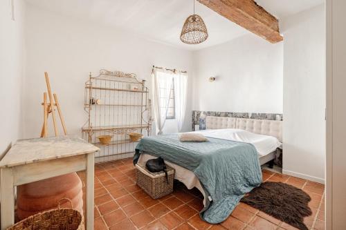 Giường trong phòng chung tại Exceptional apartment