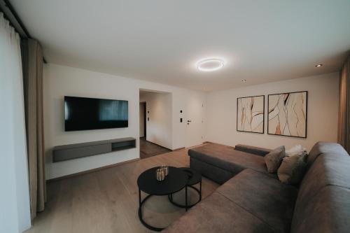 TV a/nebo společenská místnost v ubytování Apart Kraxner