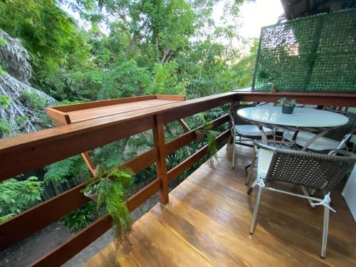 Ban công/sân hiên tại Apartamento Praia do Forte