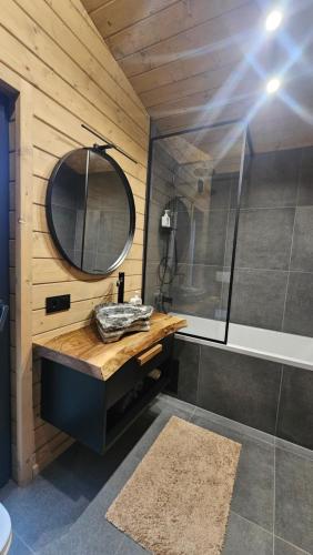 Koupelna v ubytování Простір