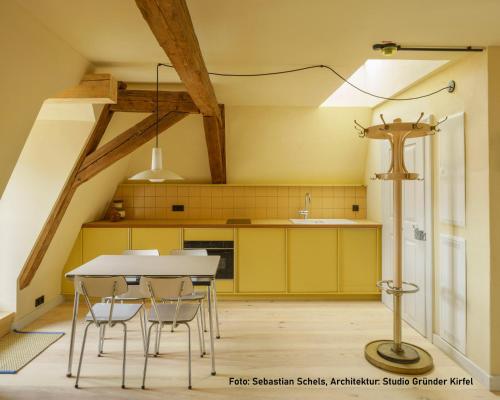 Η κουζίνα ή μικρή κουζίνα στο Schulze am Markt