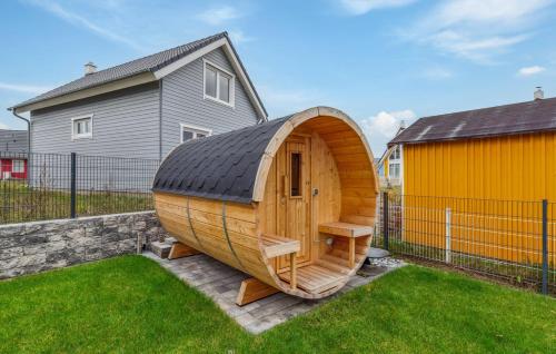 Bygningen som feriehuset ligger i