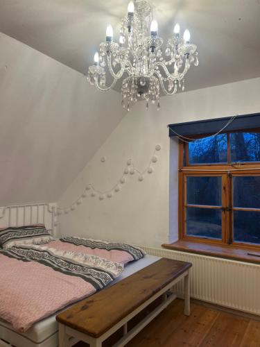 Postel nebo postele na pokoji v ubytování An der Heide