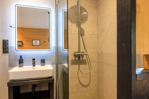 Koupelna v ubytování Le chalet Amélie