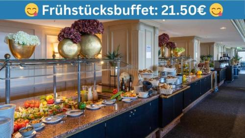 a buffet line with many different types of food at Suite auf Wolke 7 von OstseeAhoi in Timmendorfer Strand