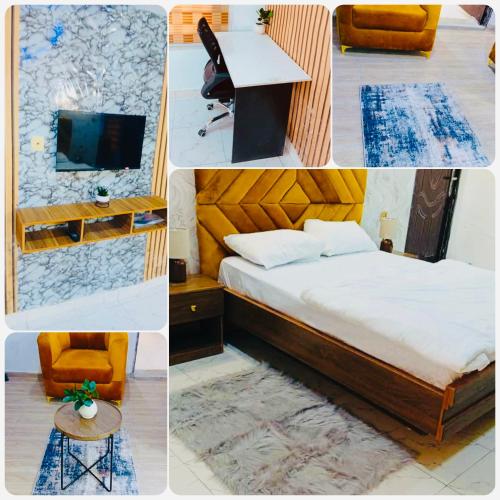 Ένα ή περισσότερα κρεβάτια σε δωμάτιο στο LuxApartments