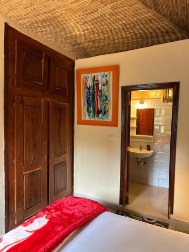 Koupelna v ubytování Sankara