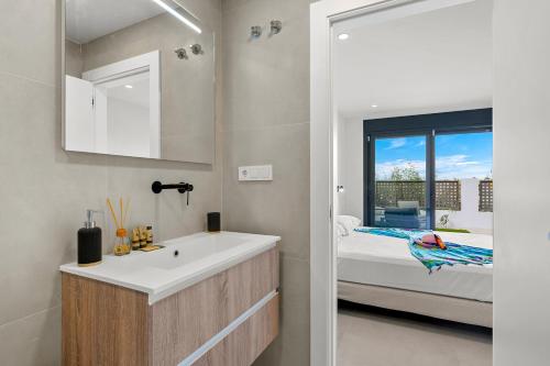 Giường trong phòng chung tại Casa del Pescadero